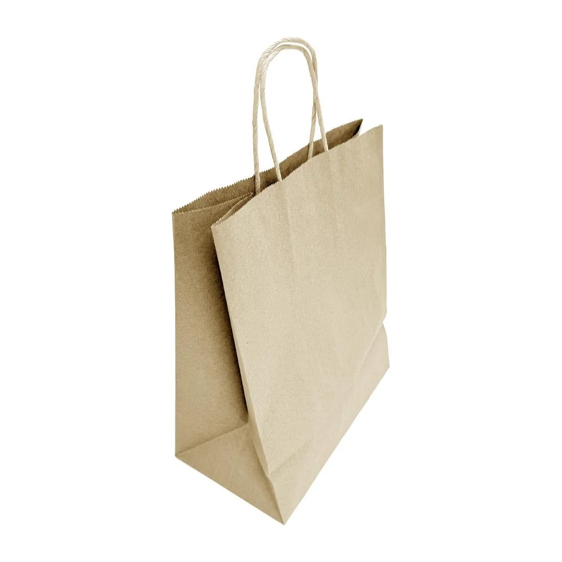 Fiesta Recyclable Twist Handle Brown Paper Bags Large (250 Pack) - Image 1