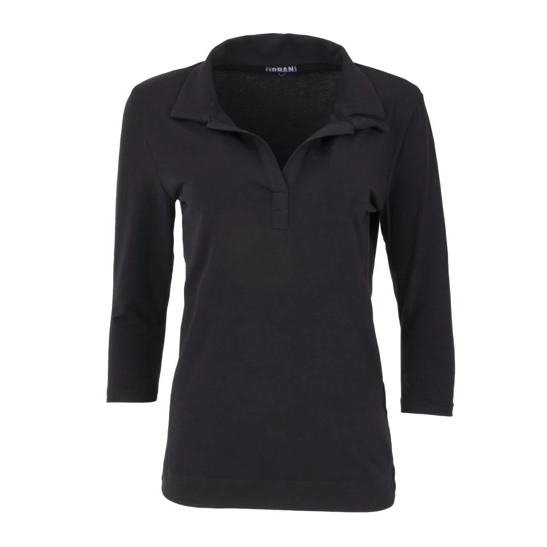 Uniform Works Womens V-Neck T-Shirt Black XS
