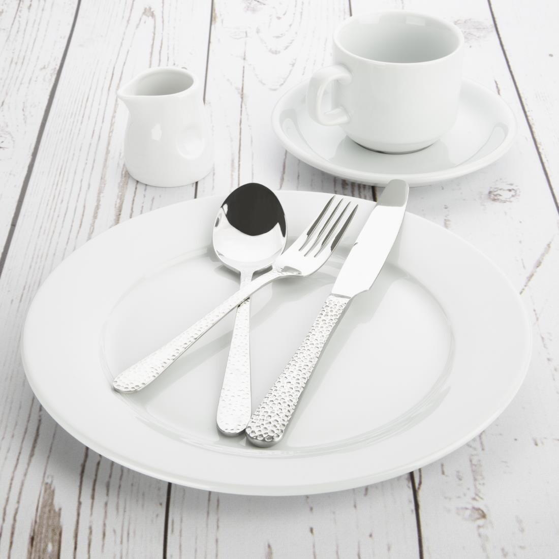 Olympia Whiteware Wide Rimmed Plates 250mm