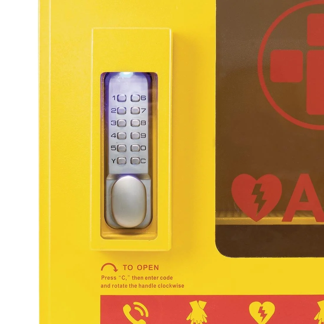 Automated External Defibrillator Alarmed Outdoor Heated Metal Cabinet - Image 4
