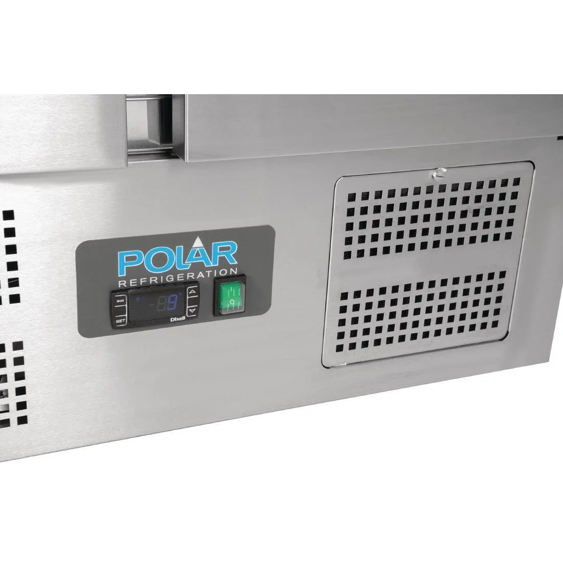 Polar G-Series 2 Door Pizza Prep Counter with Glass Sneeze Guard 256Ltr - Image 3
