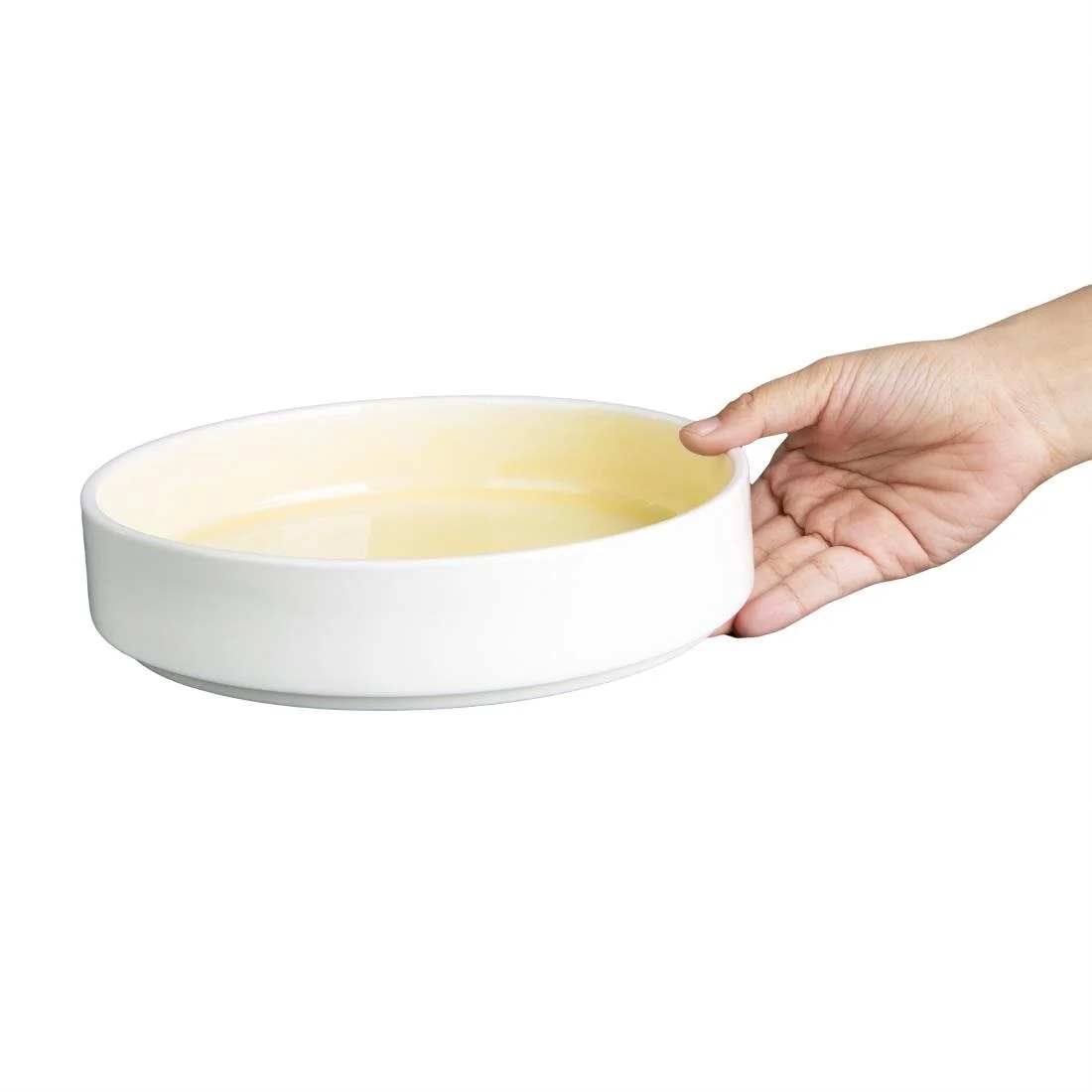 Olympia Fondant Stacking Bowls Lemon 215mm (4 Pack) - Image 4