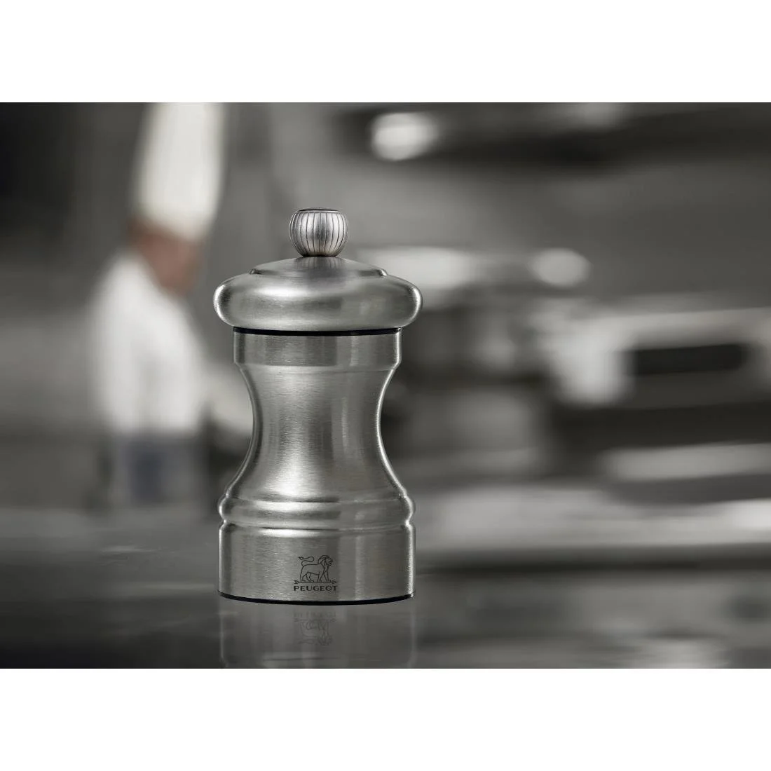 Peugeot Bistro Stainless Steel Salt Mill 4in - Image 2