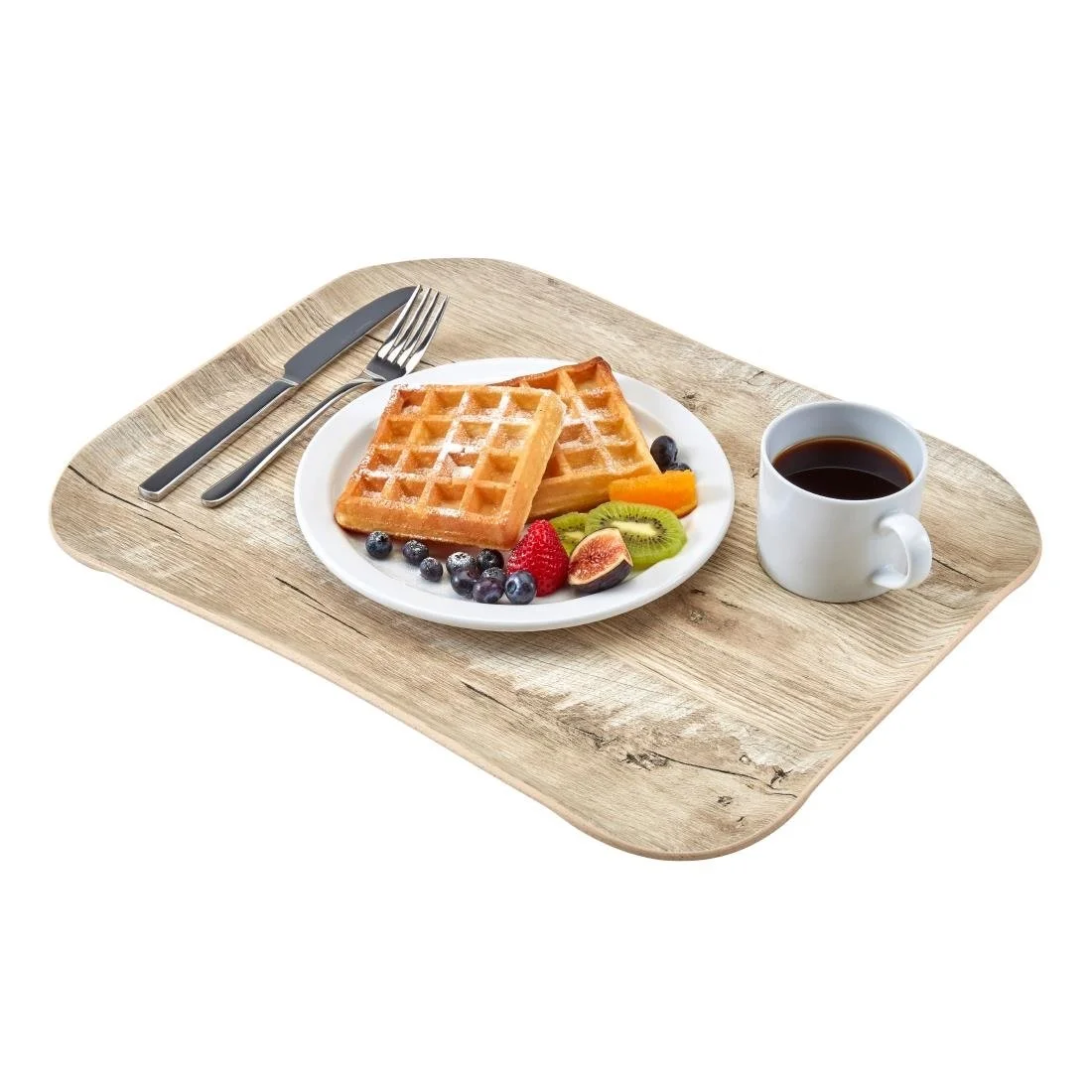 Cambro VersaTray Century Non Slip Wood Grain Light Oak - Image 4