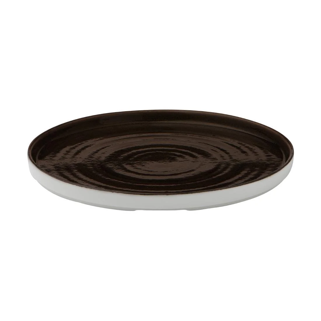 Churchill Stonecast Patina Walled Plates Iron Black 220mm (6 Pack) - Image 2