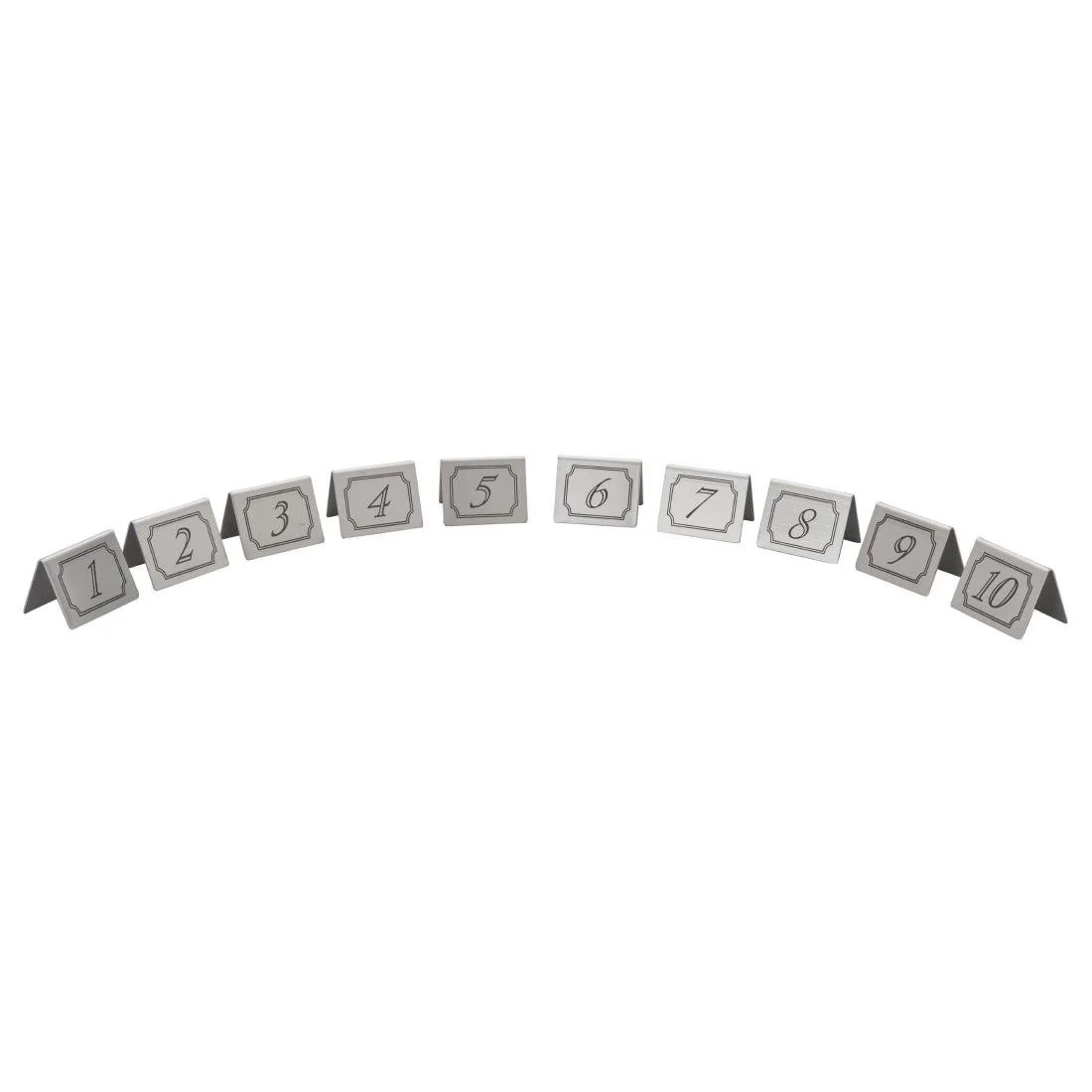 Beaumont Stainless Steel Table Numbers 1-10 - Image 1