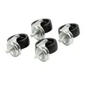 Beaumont Bottle Skip Castors Black (Set of 4) - Image 1
