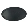 Beaumont Non-Slip Oval Tray Black 685 x 558mm - Image 1