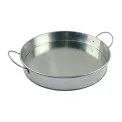 Beaumont Round Galvanised Tin Serving Platter 304mm - Image 1