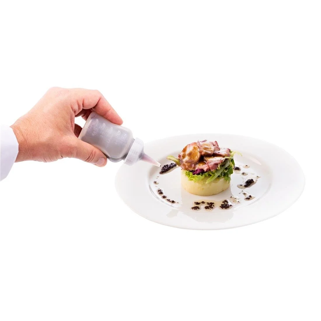Araven Mini Squeeze Sauce Bottle 90ml White - Image 2