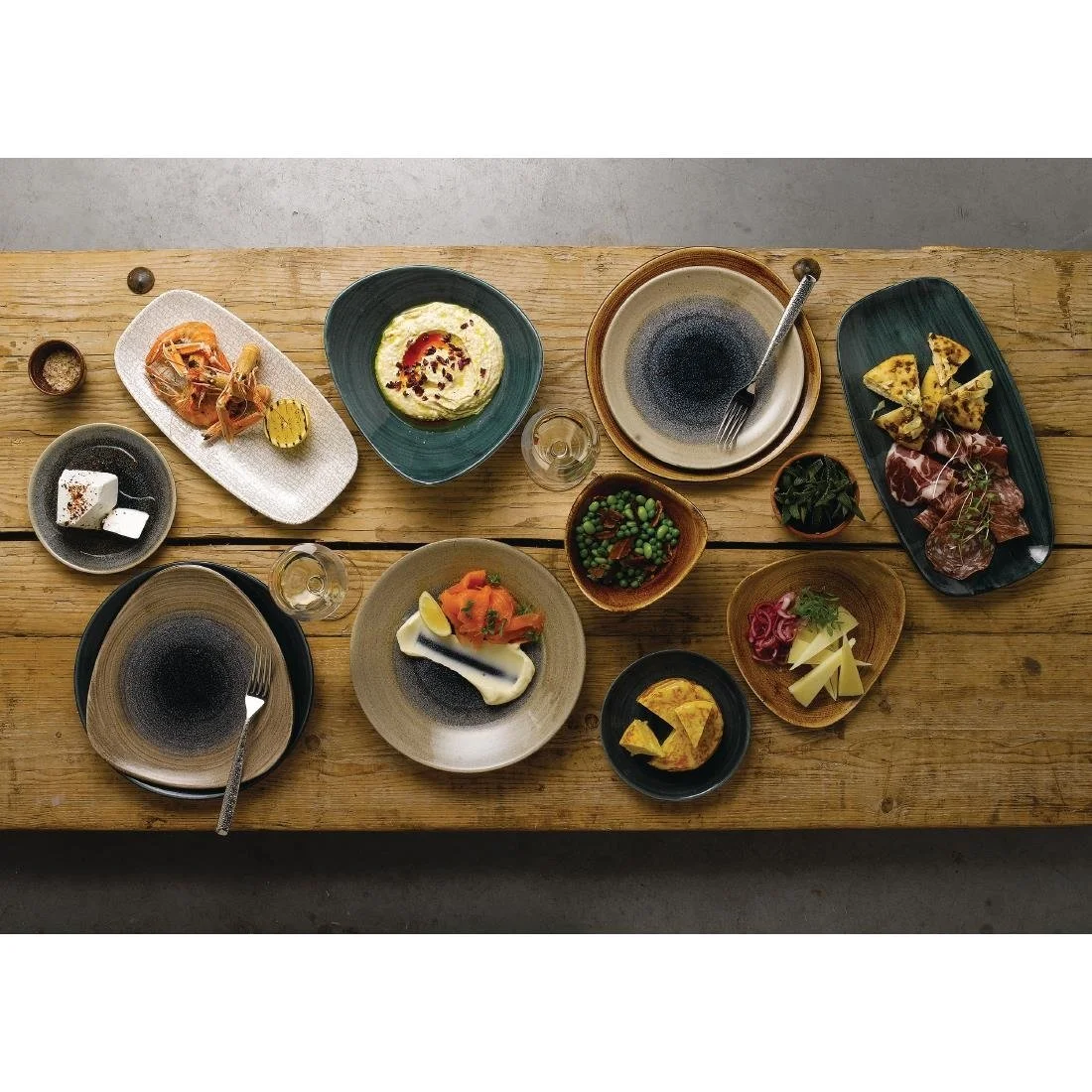 Churchill Stonecast Patina Coupe Plates Rustic Teal 165mm (12 Pack) - Image 2