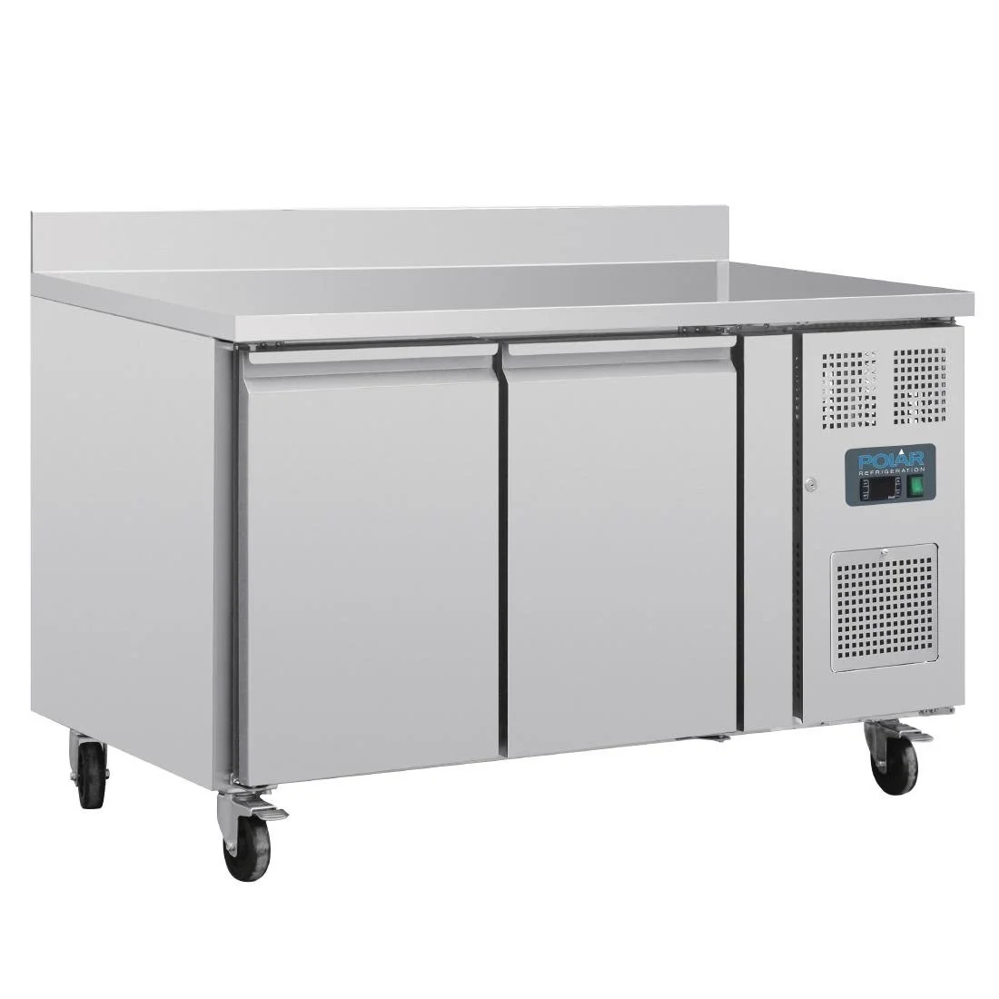 Polar U-Series Double Door Counter Fridge with Upstand 282Ltr - Image 1