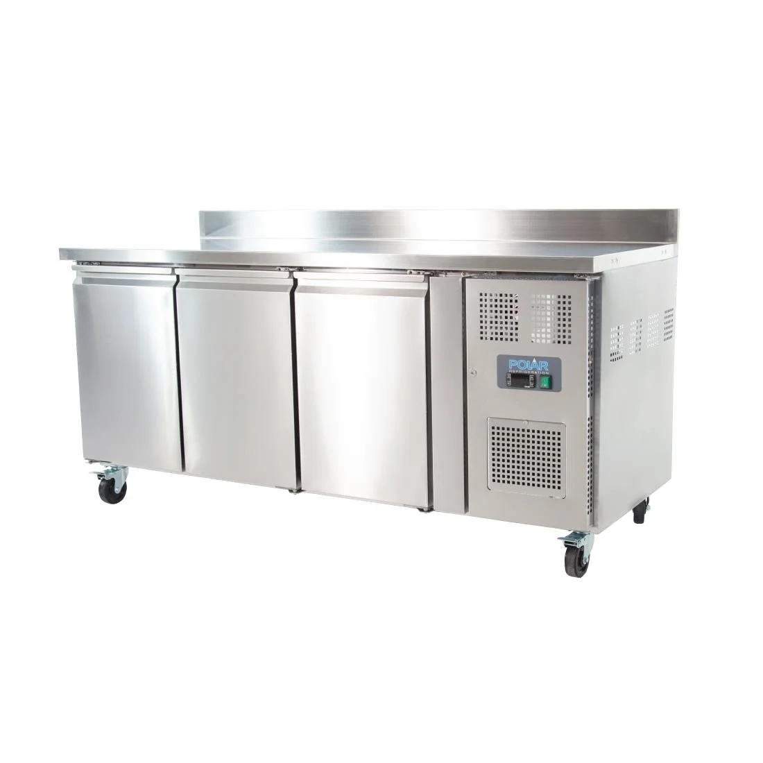 Polar U-Series Triple Door Counter Fridge with Upstand 417Ltr - Image 4