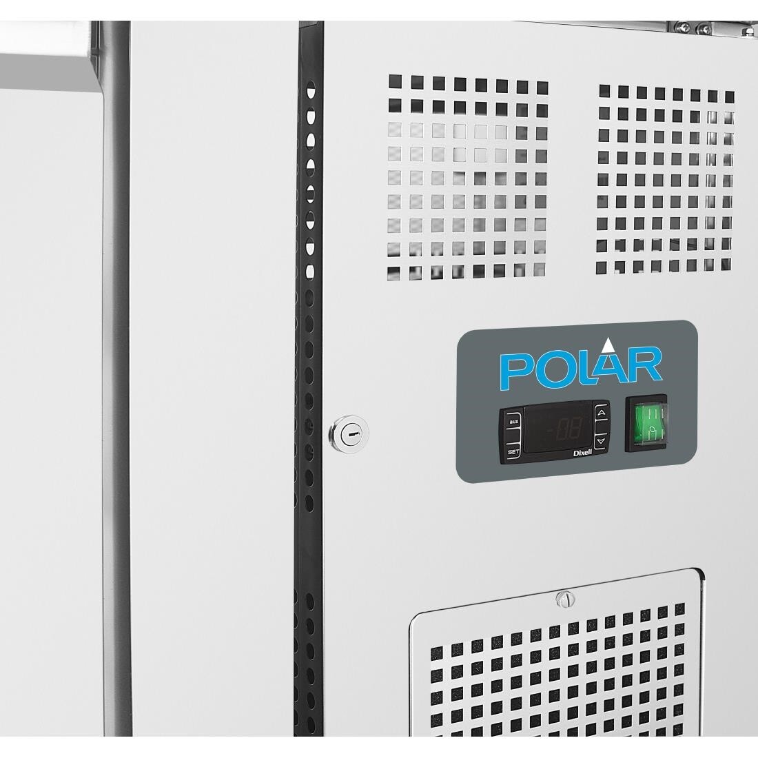 Polar Counter 2 Door Freezer with Upstand 282 Ltr