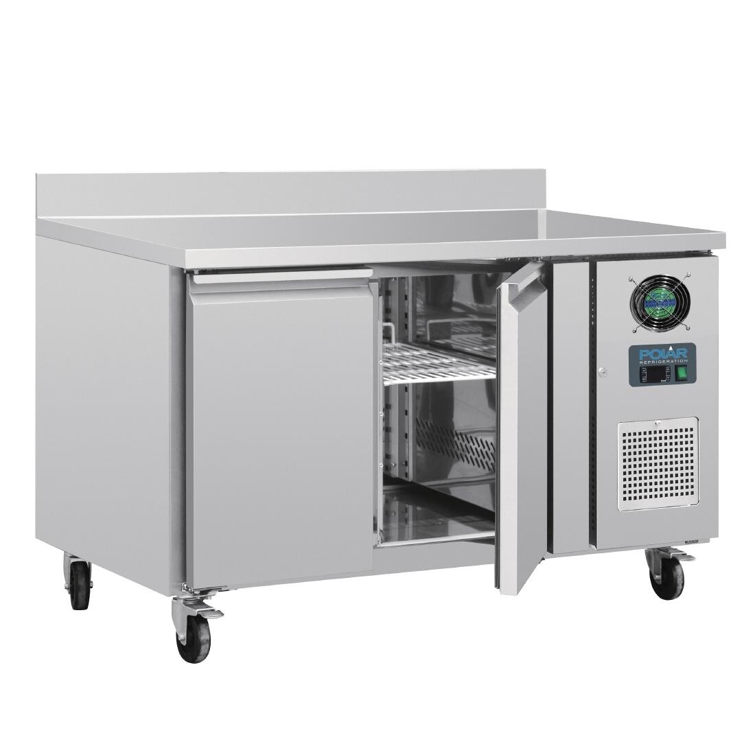 Polar Counter 2 Door Freezer with Upstand 282 Ltr
