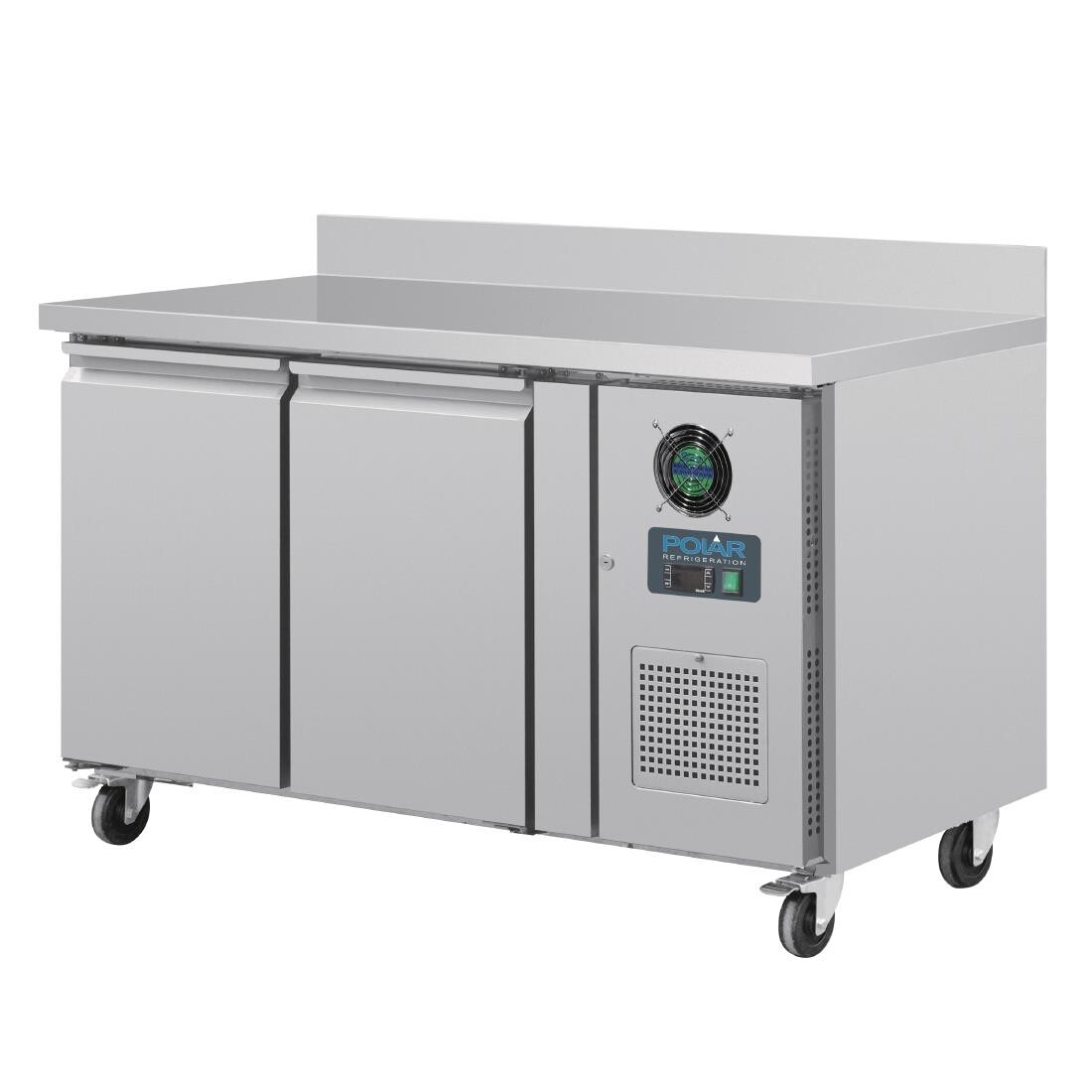 Polar Counter 2 Door Freezer with Upstand 282 Ltr