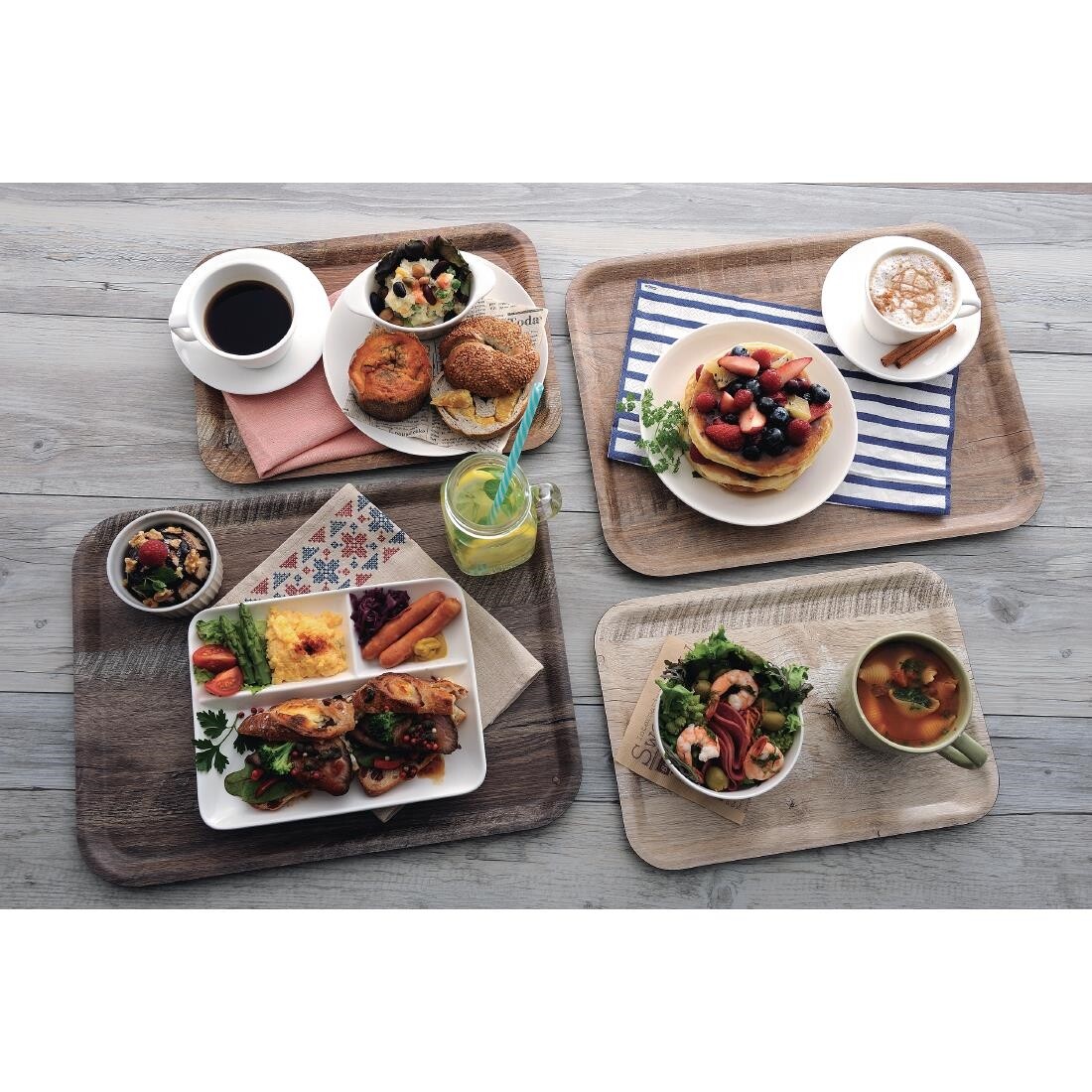 Cambro Madeira Tray Brown Oak 430mm