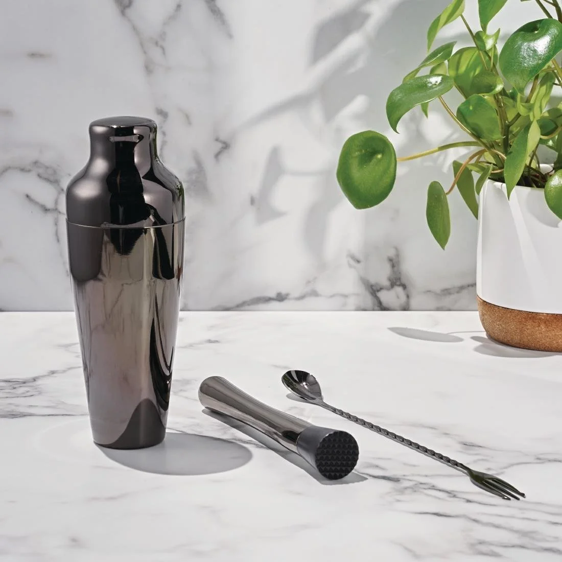 Olympia French Cocktail Shaker Gunmetal - Image 2