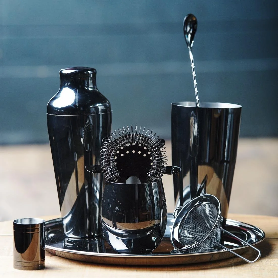 Olympia French Cocktail Shaker Gunmetal - Image 5