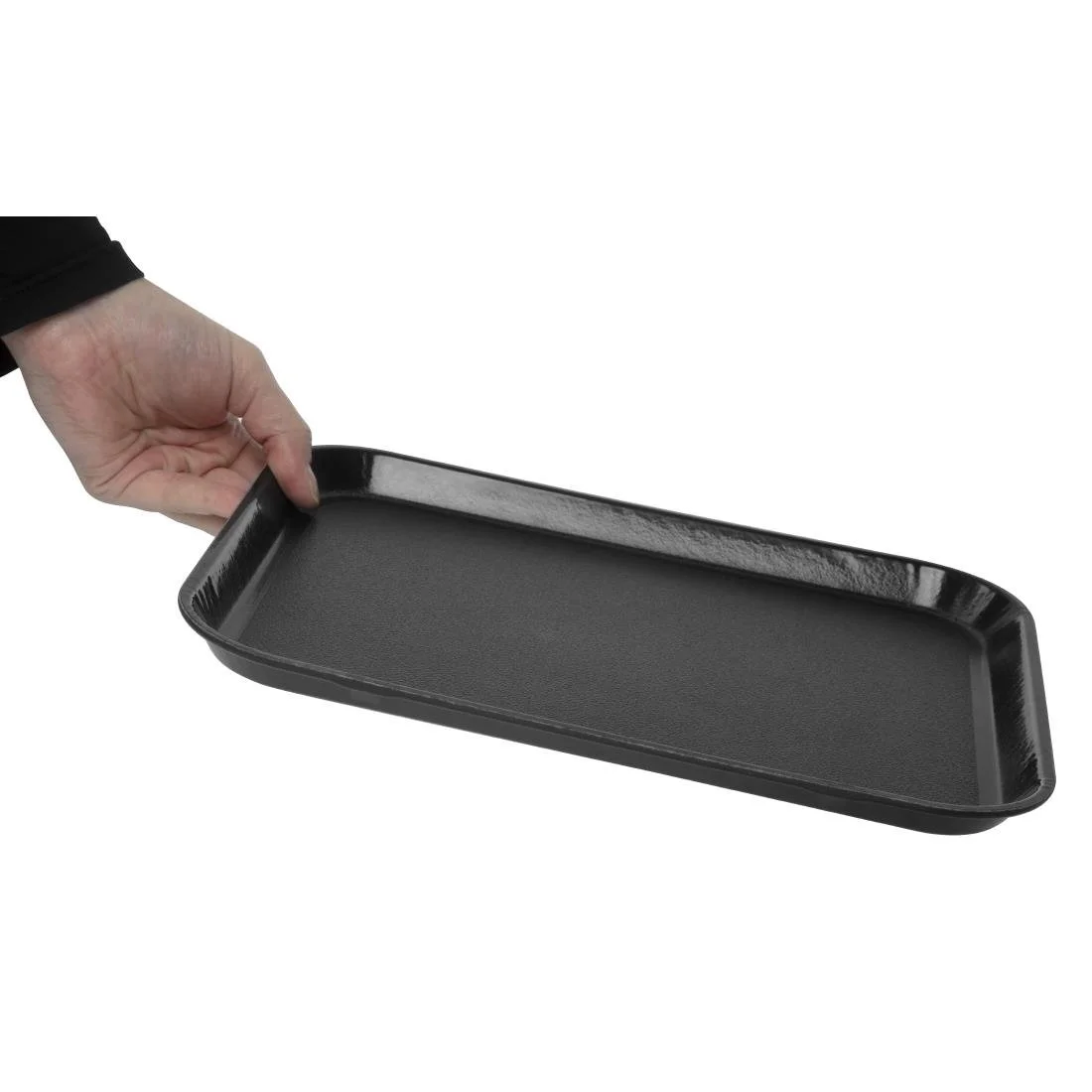 Cambro EpicTread Fibreglass Rectangular Non-Slip Tray Black 350mm - Image 6