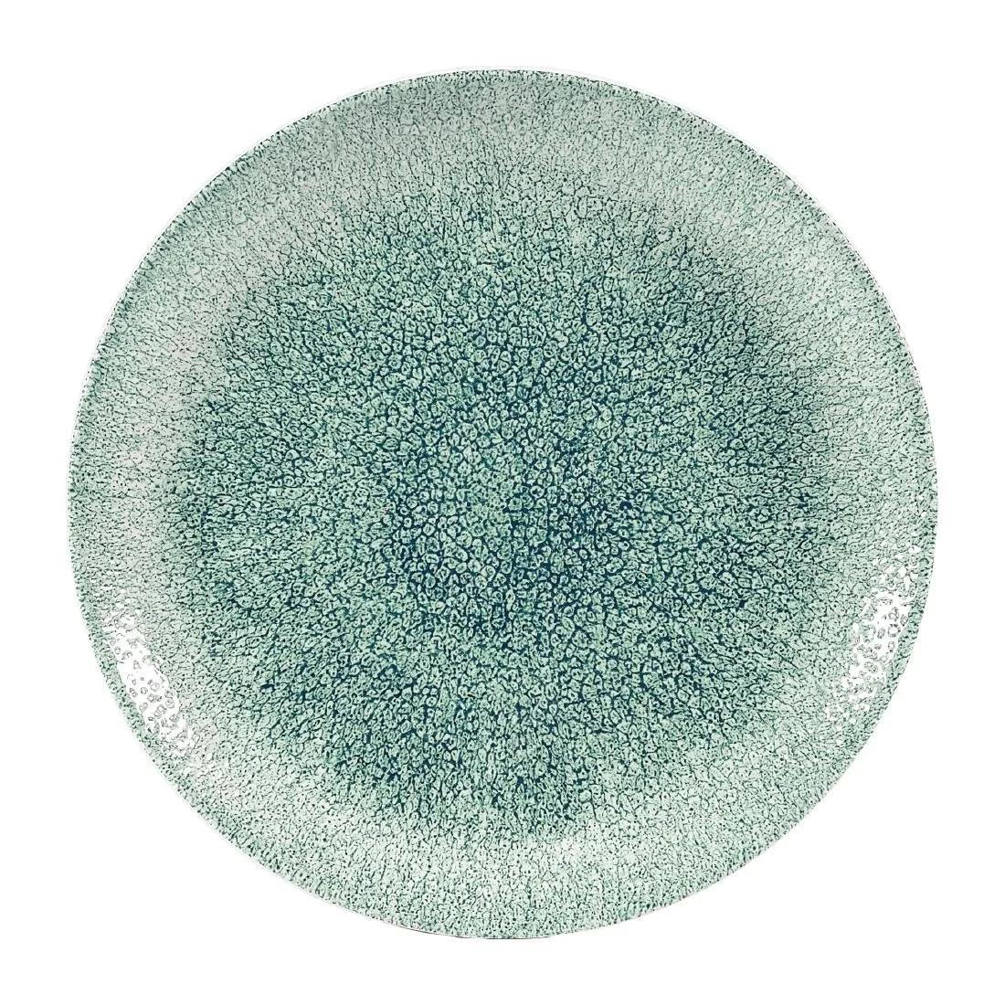 Churchill Studio Prints Raku Coupe Plates Jade Green 217mm (12 Pack)