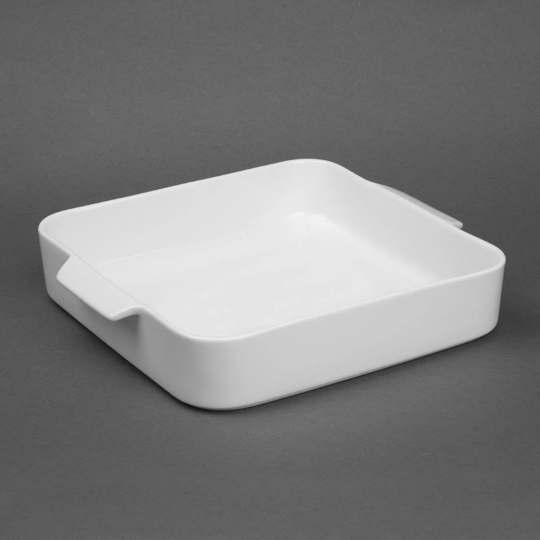 Olympia Whiteware Square Eared Roaster 260x225x50mm (2 Pack) - Image 1