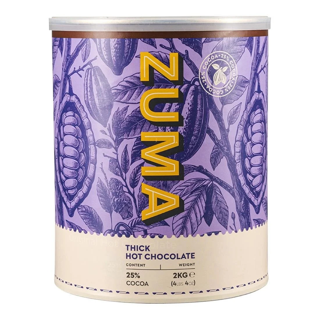 Zuma Thick Hot Chocolate (25% Cocoa) 2kg Tin
