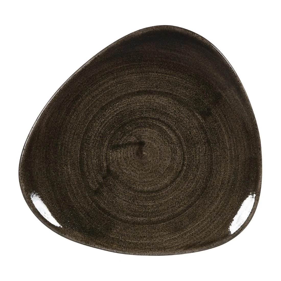 Churchill Stonecast Patina Lotus Plates Iron Black 192mm (12 Pack)