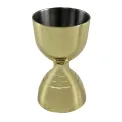 Beaumont Gold Plated Bell Jigger 25ml/50ml - Image 1
