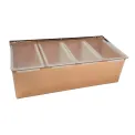 Beaumont 4 Part Stainless Steel Condiment Holder Copper Plated - Image 1