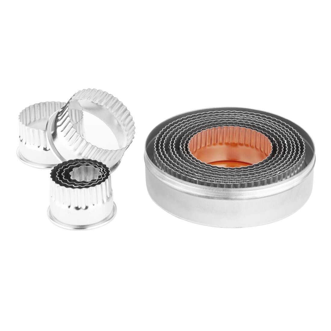 Vogue Round Fluted Pastry Cutter Set