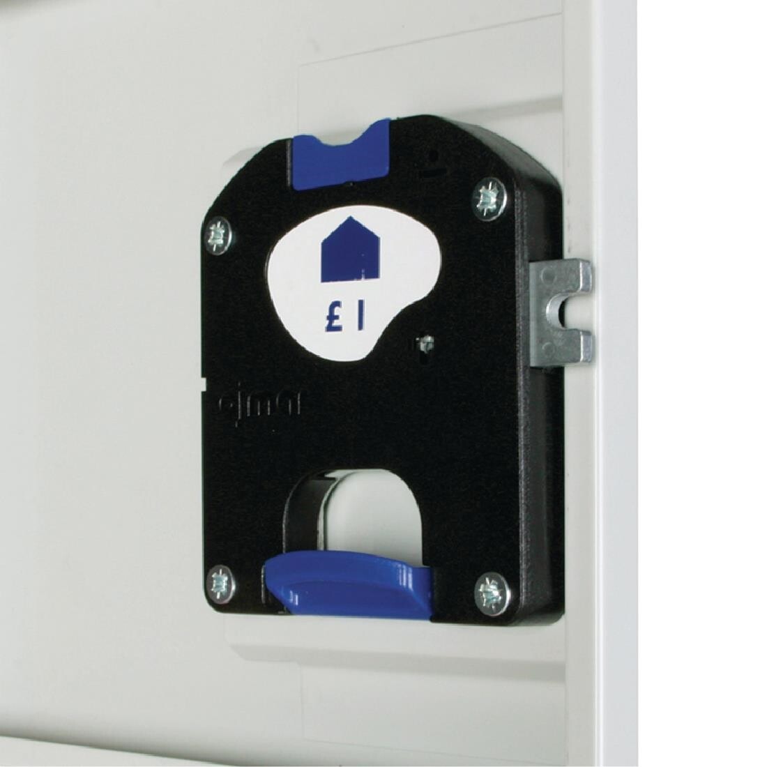 Elite Three Door Coin Return Locker with Sloping Top Red