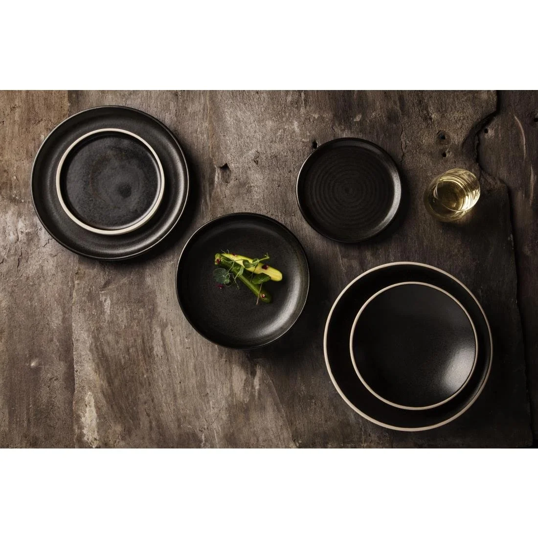 Olympia Canvas Coupe Bowls Delhi Black 230mm (6 Pack) - Image 3