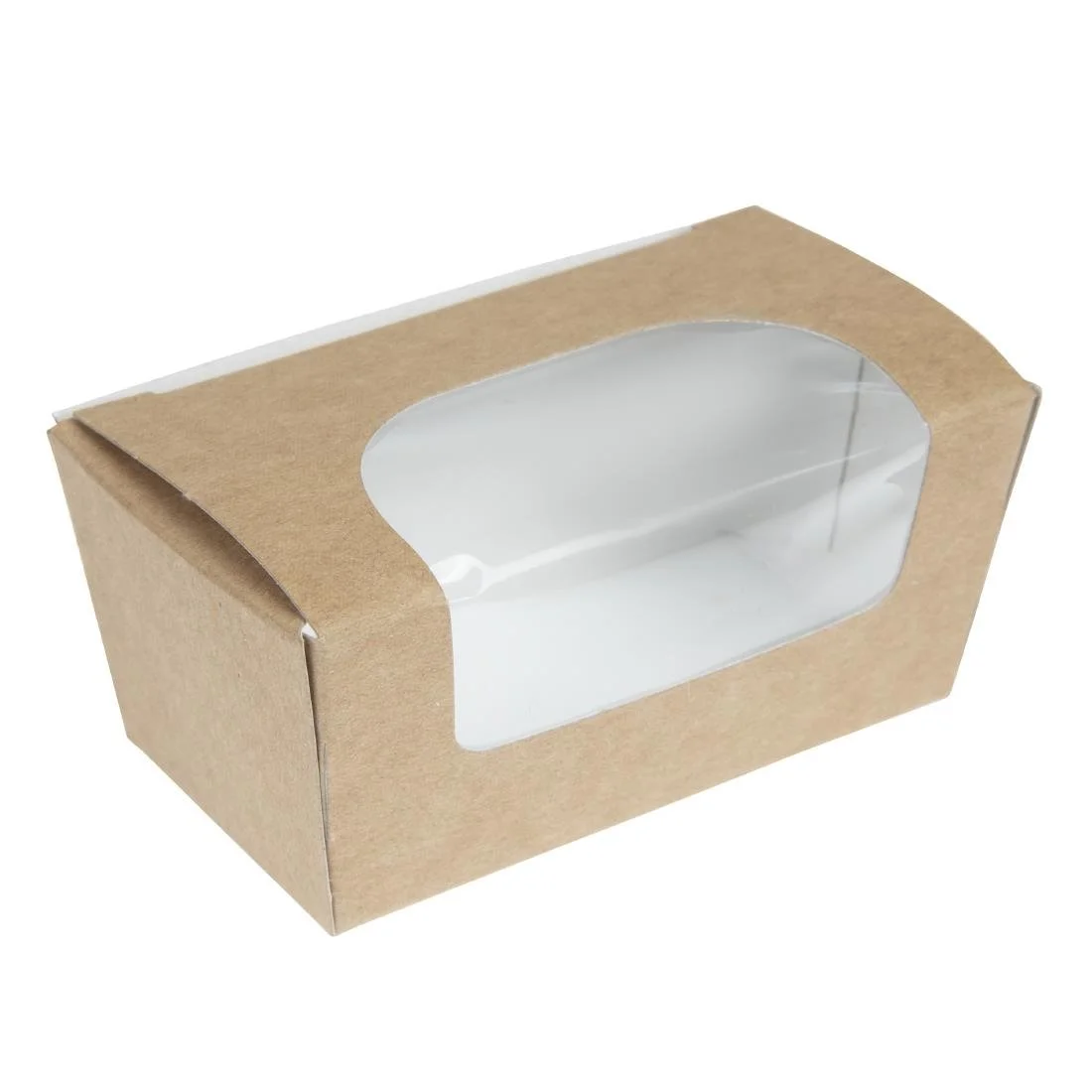 Colpac Compostable Kraft Cake Boxes with Window Small (500 Pack) - Image 1