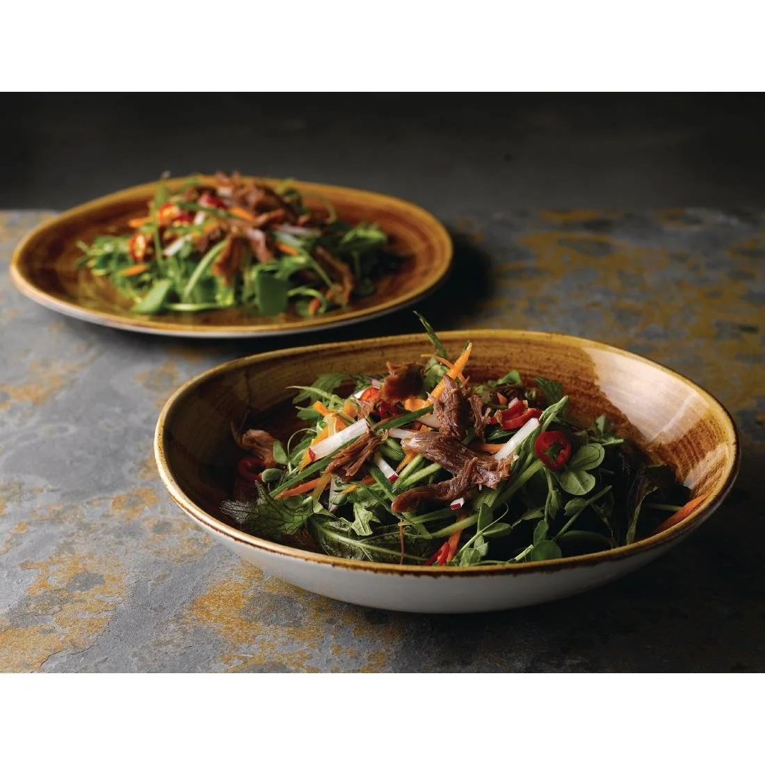Churchill Stonecast Patina Organic Round Plates Vintage Copper 286mm (12 Pack) - Image 5