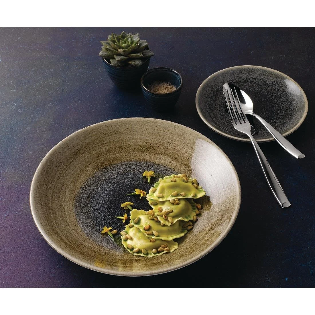 Churchill Stonecast Aqueous Deep Coupe Plates Bayou Taupe 281mm (12 Pack) - Image 6