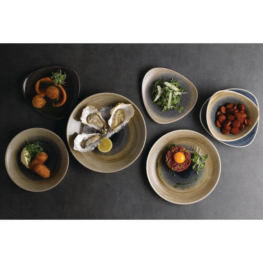 Churchill Stonecast Aqueous Deep Coupe Plates Bayou Taupe 281mm (12 Pack) - Image 9
