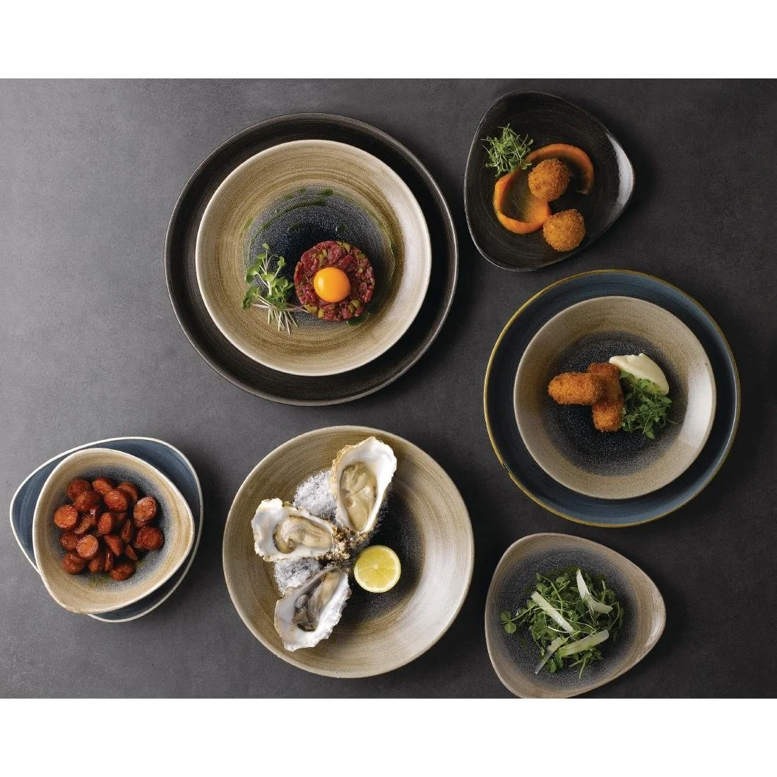 Churchill Stonecast Aqueous Deep Coupe Plates Bayou Taupe 281mm (12 Pack) - Image 11