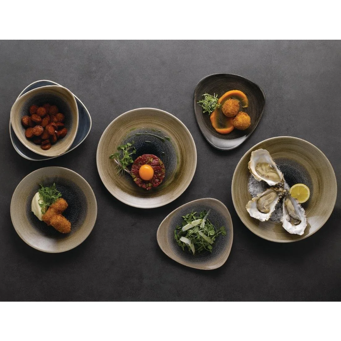 Churchill Stonecast Aqueous Deep Coupe Plates Bayou Taupe 281mm (12 Pack) - Image 12