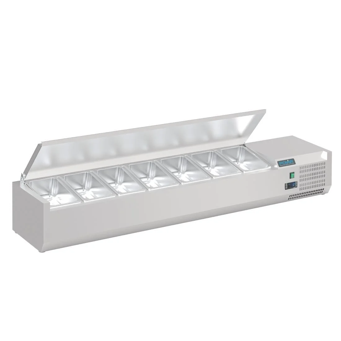 Polar G-Series Countertop Prep Fridge with Lid 7x 1/4GN - Image 3