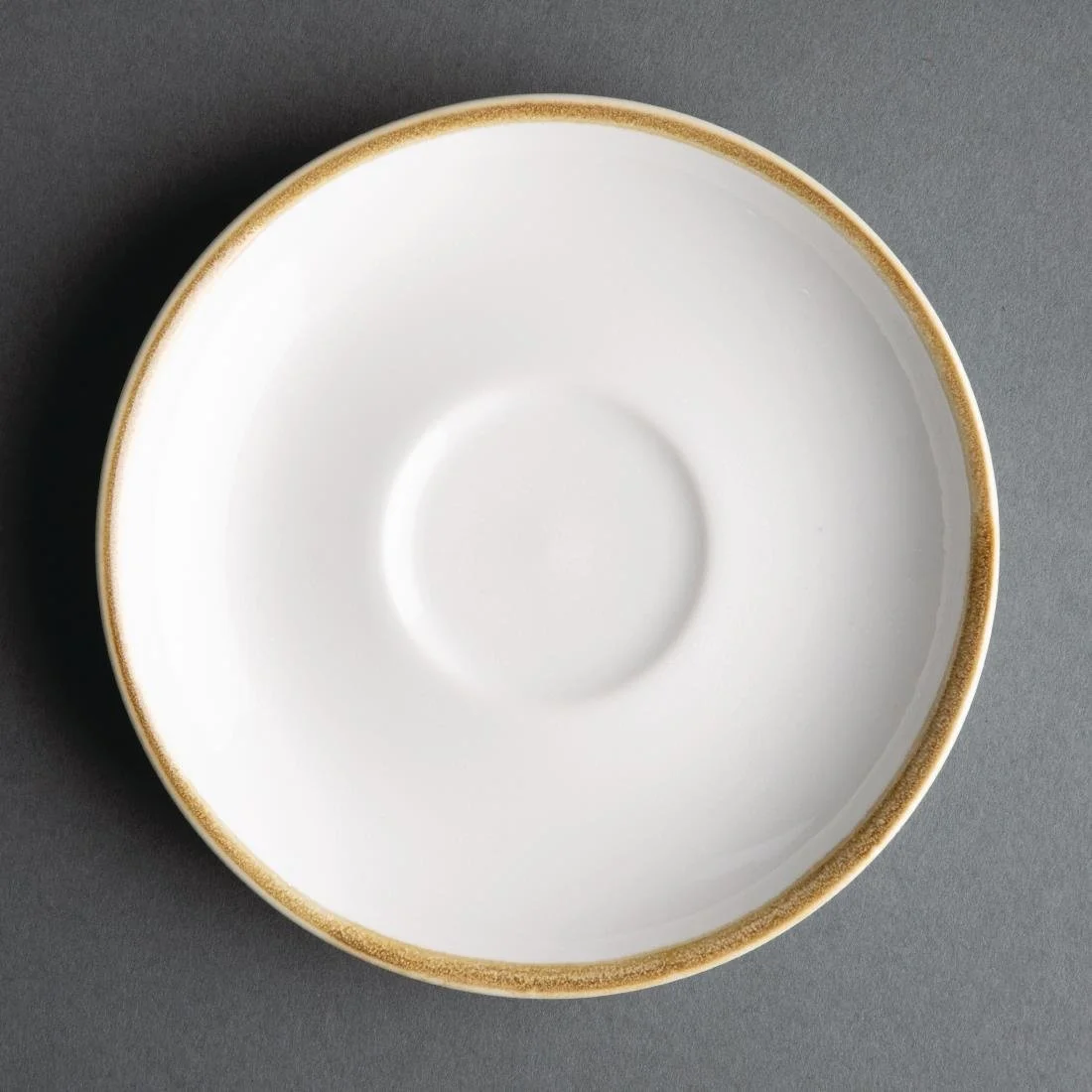Olympia Kiln 340ml Cups Saucers Chalk 160mm (6 Pack) - Image 5