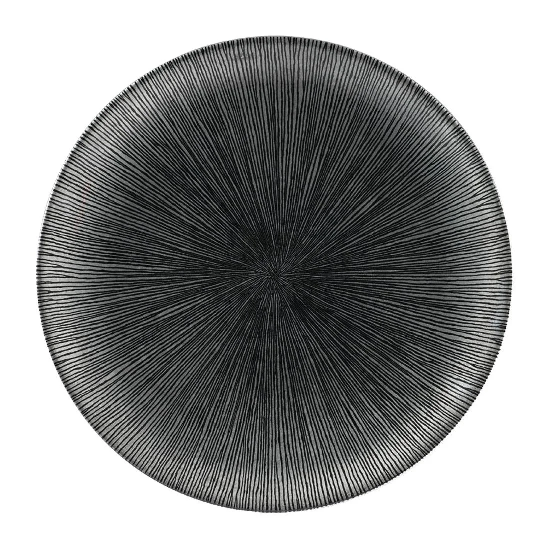 Churchill Studio Prints Agano Coupe Plates Black 260mm (12 Pack) - Image 1