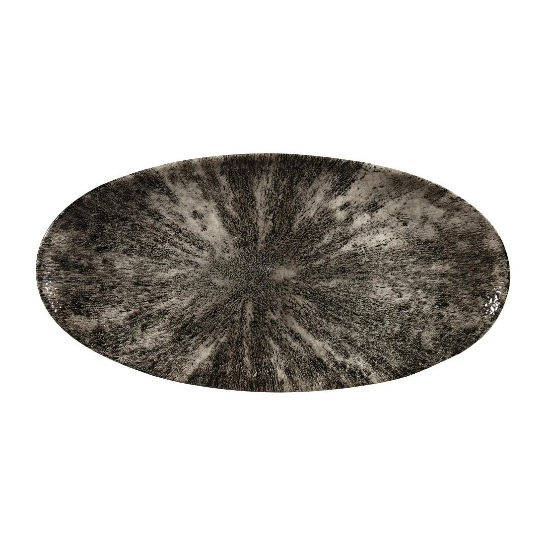 Churchill Studio Prints Stone Chefs Plates Quartz Black 347 x 173mm (6 Pack) - Image 1