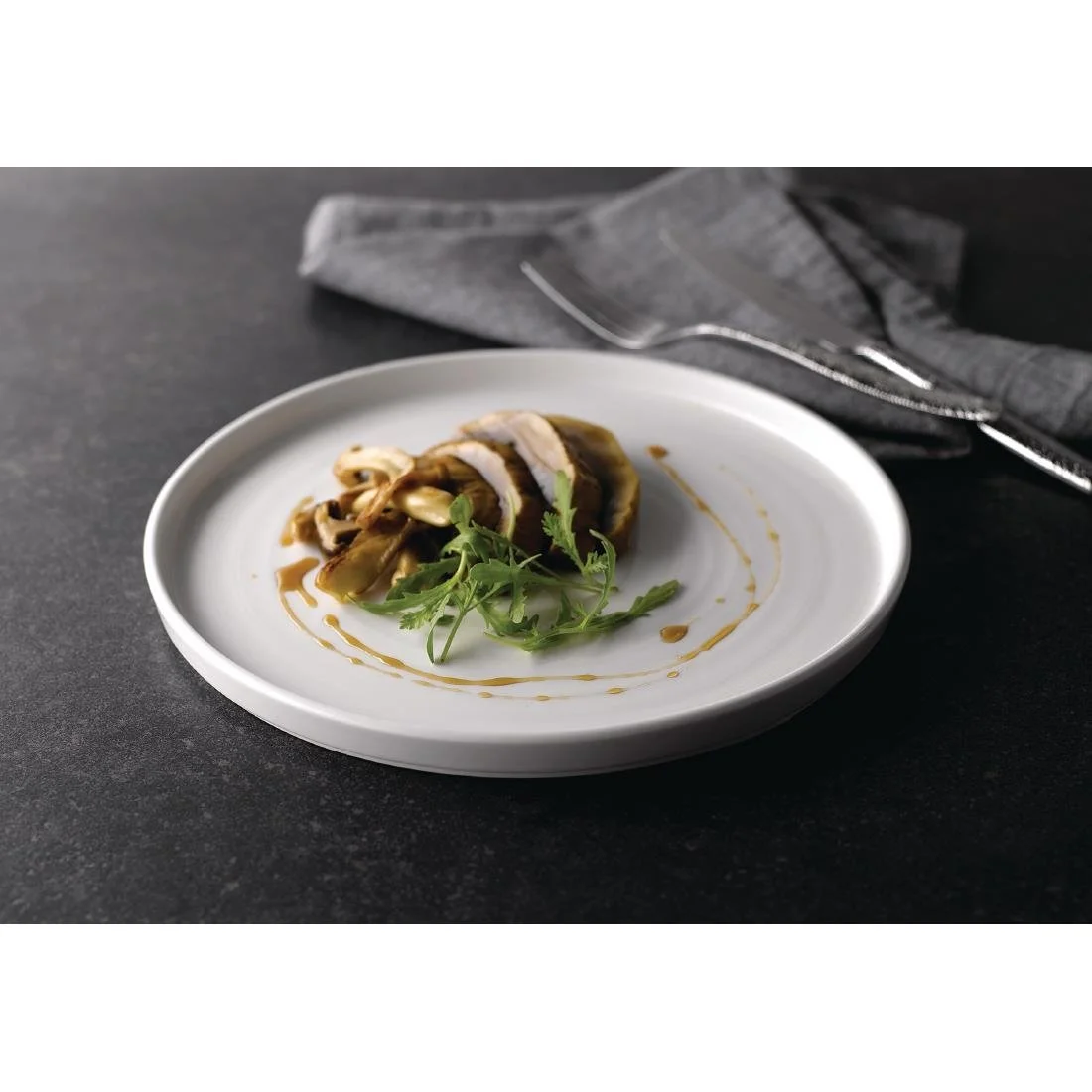 Churchill Chefs' Plates Walled Plates White 210mm (6 Pack) - Image 8
