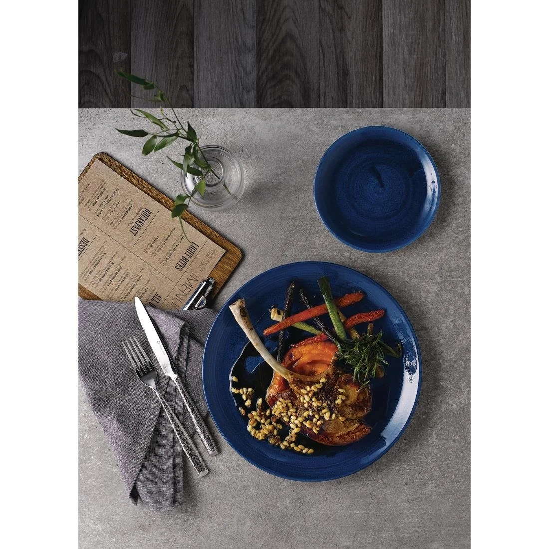 Churchill Stonecast Patina Coupe Plates Cobalt 165mm (12 Pack) - Image 2
