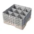 Cambro Camrack Beige 9 Compartments Max Glass Height 215mm