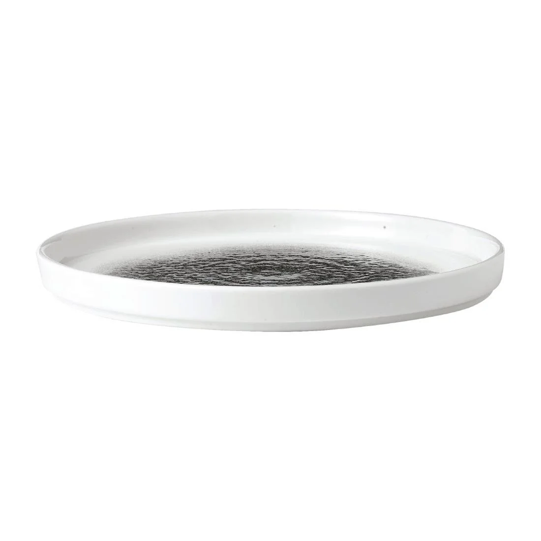 Churchill Raku Walled Plates Quartz Black 260mm (6 Pack) - Image 2