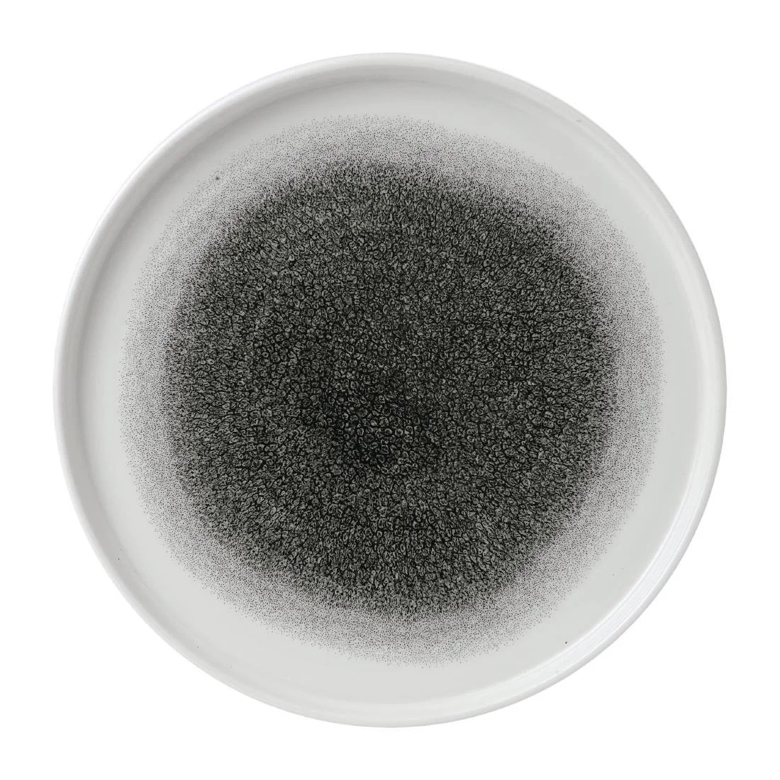 Churchill Raku Walled Plates Quartz Black 260mm (6 Pack) - Image 1