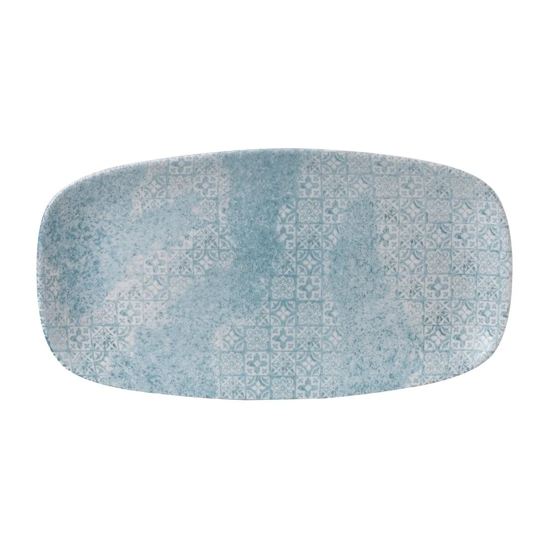 Churchill Med Tiles Oblong Plates Aquamarine 352x187mm (6 Pack) - Image 1