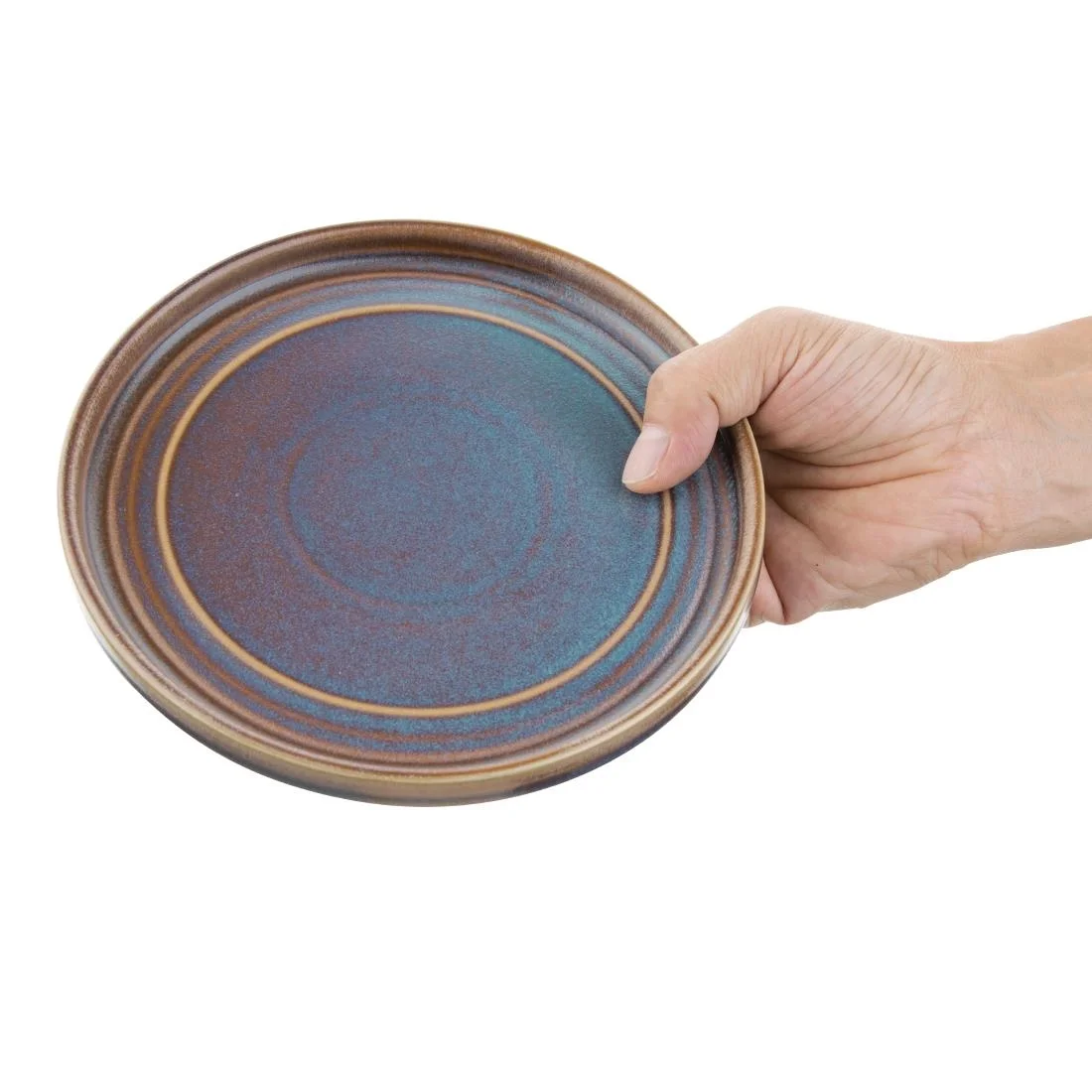 Olympia Cavolo Flat Round Plates Iridescent 180mm (6 Pack) - Image 8
